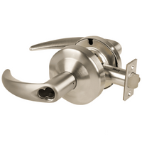 Schlage ND80BD-OME-619 storeroom cylindrical lock with Omega lever, satin nickel finish, SFIC less core prep