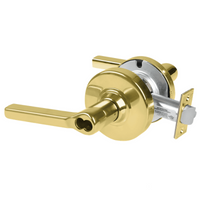 Schlage ND80JD-LAT 605 storeroom cylindrical lock with Latitude lever, bright brass, less core