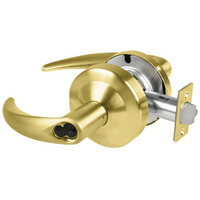 Schlage ND80JD-OME-606 storeroom cylindrical lockset, satin brass, Omega lever, FSIC less core