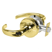 Schlage ND80JD-SPA storeroom cylindrical lock, Sparta lever, bright brass 605 finish, less core