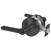 Schlage ND80PD-LAT 622 storeroom lock, matte black cylindrical lock with Latitude lever and keyed cylinder