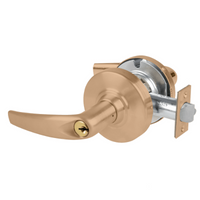 Schlage ND91PD-ATH-612 Vandlgard entrance/office cylindrical lock, satin bronze, ATH lever with keyed cylinder