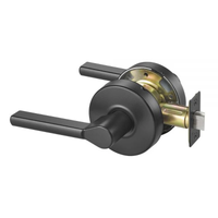 Accentra TB4601LN BSP black passage/closet cylindrical lock, TB Reflections lever, non-keyed, with latch