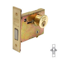 Corbin Russwin DL4112 Mortise Deadlock, Double Cylinder Bright Brass