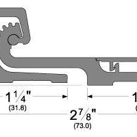Pemko CFS85CP Full-Surface Continuous Geared Hinge Center Pivot Clear Anodized Finish - 85"