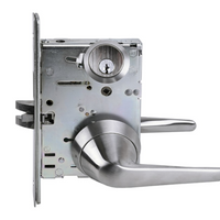 Townsteel MRX-S-L-26 Ligature Resistant Passage/Closet Mortise Lever Lockset - Sectional Trim, Schlage C Cylinder, 630/US32D Satin Stainless Steel