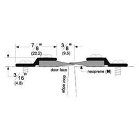 Pemko 305CN-96 Split Astragal, Grey Insert, Sold Each, Clear Anodized Aluminum