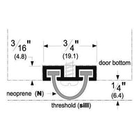 Pemko 311CIN4.25x84 Split Astragal 84" Length - Clear Anodized Aluminum