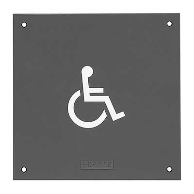 Rockwood BF683-Black ADA Signage with Braille