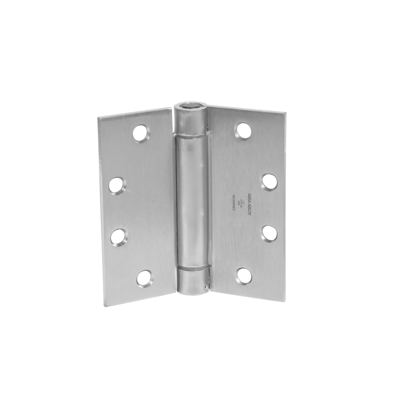 McKinney 1502-4 x4-US26D Single Acting Spring Hinge Standard Weight, 4" x 4", Satin Chrome Finish