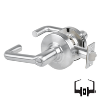 Schlage ND40S-TLR Cylindrical Privacy Lockset, Tubular Lever, Non-Keyed, Grade 1