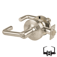 Schlage ND40S-TLR Cylindrical Privacy Lockset, Tubular Lever, Non-Keyed, Grade 1