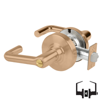 Schlage ND40S-TLR Cylindrical Privacy Lockset, Tubular Lever, Non-Keyed, Grade 1