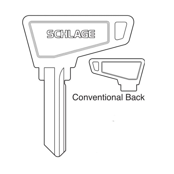 Schlage 35-144-EF Key Blank, Access Bow, Embossed Both Sides, EF Keyway