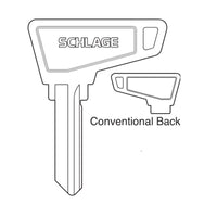 Schlage 35-144-C Key Blank, Access Bow, Embossed Both Sides, C Keyway