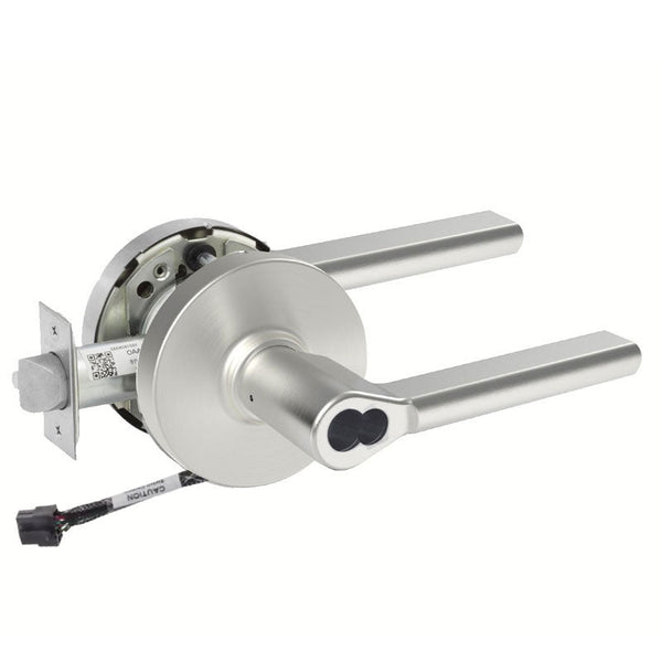 Sargent 60-RX-10XG37-LMD-12V US26D satin chrome classroom cylindrical lever lock with request-to-exit and LFIC core
