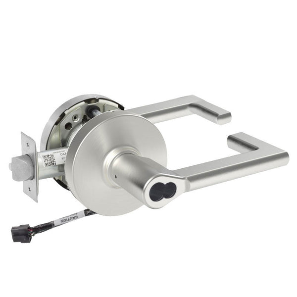 Sargent 60-RX-10XG37-LND-24V US26D satin chrome classroom cylindrical lock, LN lever, request to exit, LFIC core