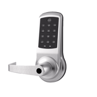 Accentra AU-NTB613-NR-626-LC Nextouch pushbutton keypad cylindrical lock, satin chrome 626, lever trim