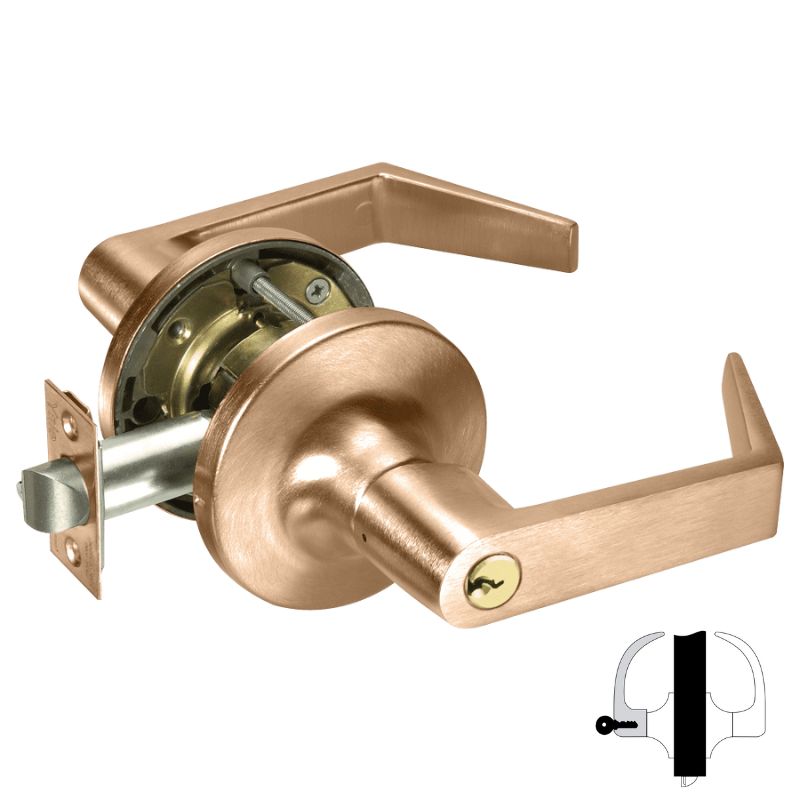 Accentra (Yale) AU5405LN-SC-KD Storeroom/Closet Cylindrical Lock, Schl
