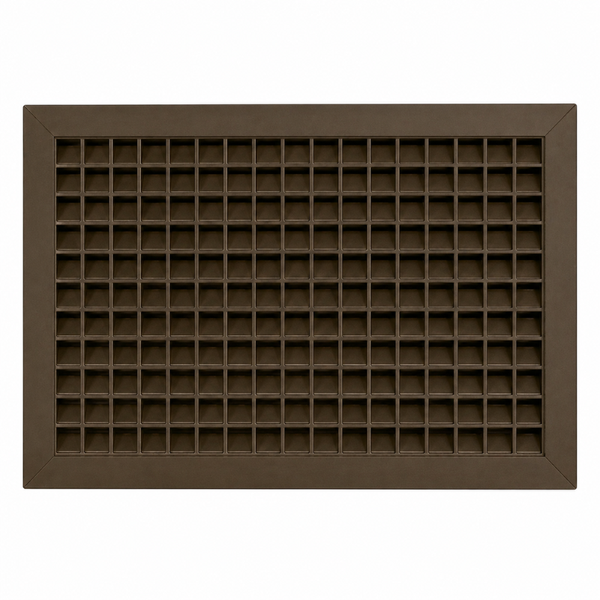 Air Louvers 1900ASG-18x12-BZ Security Door Louver Fire-Rated Adjustable with Security Grille Mineral Bronze Material