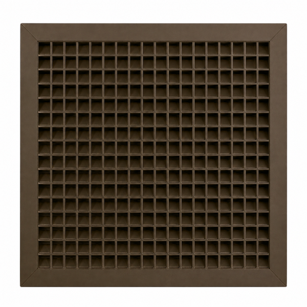 Air Louvers 1900ASG-18x18-BZ Security Door Louver Fire-Rated Adjustable with Security Grille Mineral Bronze Material