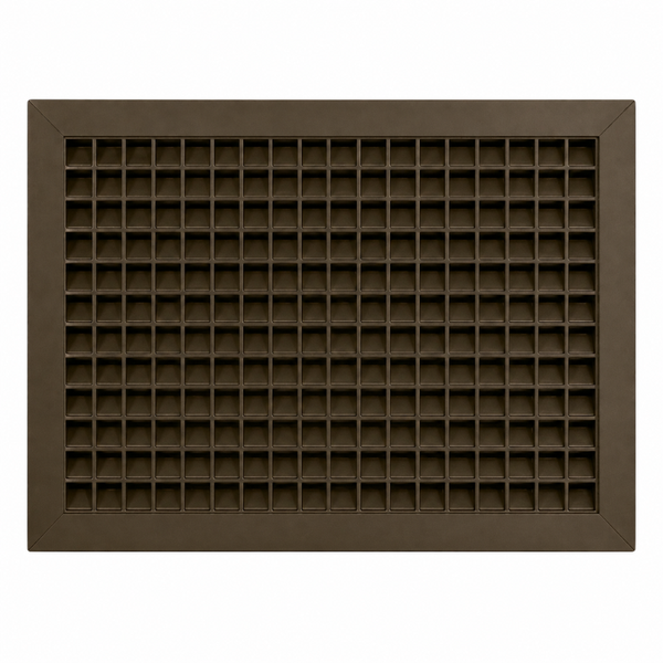 Air Louvers 1900ASG-24x18-BZ Door Louver Fire-Rated Adjustable with Security Grille Mineral Bronze Material