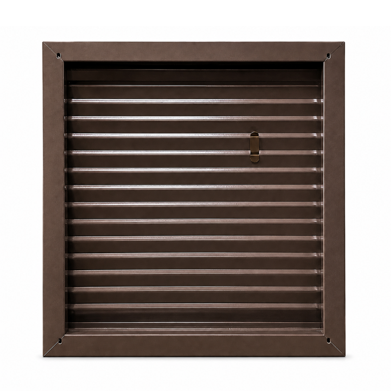 Air Louvers 1900A Fire-Rated Louver with Fusible Link Adjustable Z-Blade, CRS Mineral Bronze