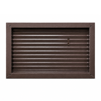 Air Louvers 1900A Fire-Rated Louver with Fusible Link Adjustable Z-Blade, CRS Mineral Bronze