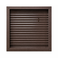 Air Louvers 1900A Fire-Rated Louver with Fusible Link Adjustable Z-Blade, CRS Mineral Bronze
