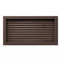 Air Louvers 1900A Fire-Rated Louver with Fusible Link Adjustable Z-Blade, CRS Mineral Bronze
