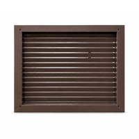 Air Louvers 1900A Fire-Rated Louver with Fusible Link Adjustable Z-Blade, CRS Mineral Bronze