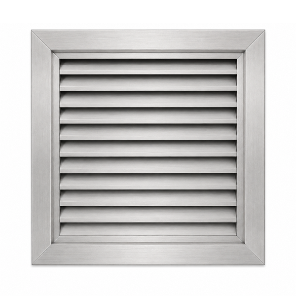 Air Louvers 800A1-SS Metal Door Louver with Inverted "Y" Blades Self-attaching, 20 gauge stainless steel, #4 finish