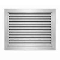 Air Louvers 800A1-SS Metal Door Louver with Inverted "Y" Blades Self-attaching, 20 gauge stainless steel, #4 finish