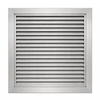 Air Louvers 800A1-SS Metal Door Louver with Inverted "Y" Blades Self-attaching, 20 gauge stainless steel, #4 finish