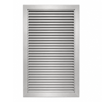 Air Louvers 800A1-SS Metal Door Louver with Inverted "Y" Blades Self-attaching, 20 gauge stainless steel, #4 finish