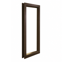 Air Louvers VLFEZ Beveled Vision Lite For 3/16'' to 1/4'' Glass, Self-Attaching, Bronze Material