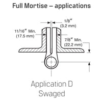 Best BB852D-5 x 6-USP Full Surface Triple Weight Concealed Bearing Prison Hinge, With Fasteners, Prime Coat Gray