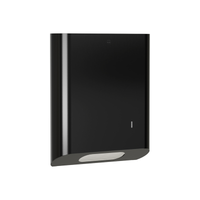 Bradley Elvari 2B1-11 surface-mounted medium-capacity towel dispenser, black finish with curved bottom opening