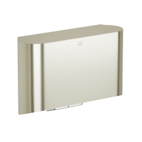 Bradley 2B4-2114900-BN Elvari surface mounted hand dryer in brushed nickel, curved rectangular cover