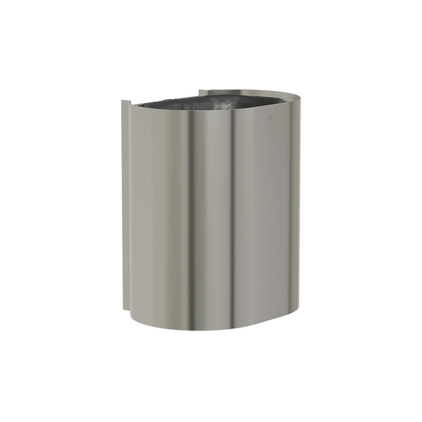 Bradley 3B1-1136-BS Elvari surface-mounted large-capacity waste receptacle, brushed stainless steel