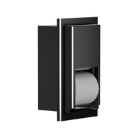 Bradley 5B2-000000-BB recessed toilet tissue dispenser, black finish, medium-capacity single-roll holder