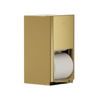 Bradley 5B2-110000 Elvari surface-mounted medium-capacity toilet tissue dispenser, brushed brass finish