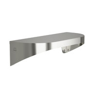Bradley 7B2-0051200 Elvari Series stainless steel wall-mounted shelf with radiused sides, 5" x 12"