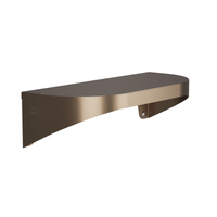 Bradley 7B2 Elvari Series wall-mounted shelf in bronze finish, 5" x 18" with radiused sides