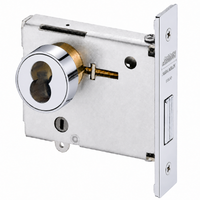 Corbin Russwin DL4113-CL6 mortise deadlock, single cylinder LFIC less core, polished chrome US26