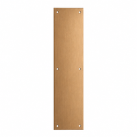 Ives 8200 4" x 16" push plate in US10 satin bronze finish with six mounting holes