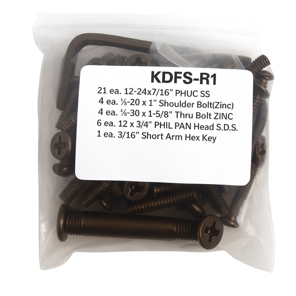 Pemko KDFS-R1 Fastener Kit, For Full Surface Continuous Hinge, Dark Bronze Aluminum
