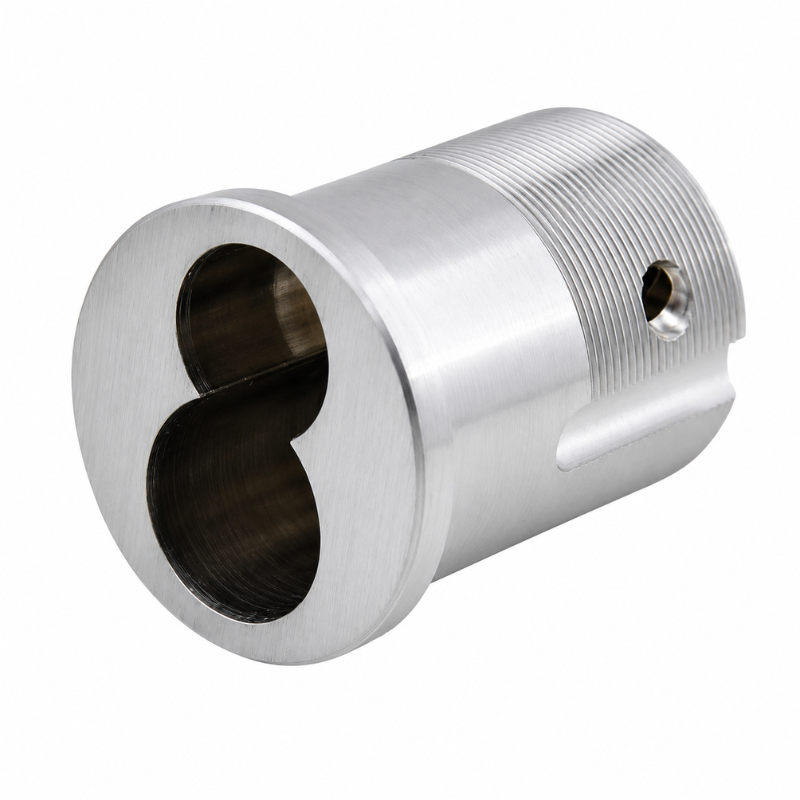 KSP 407 6/7 Pin Mortise Cylinder Housing, Less Core - US26D finish