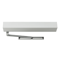 LCN 9531IQ electromechanical swing door operator, satin aluminum 628, pull-side surface mount with slide track arm