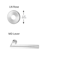 Sargent RX-LC-8204-12V-LNMD Storeroom 12V Electrified Mortise Lock, LN Rose, MD Lever, RX Switch, Less Cylinder